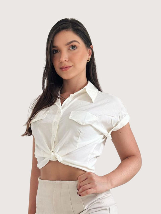 CAMISERA BOTONES MANGA CORTA