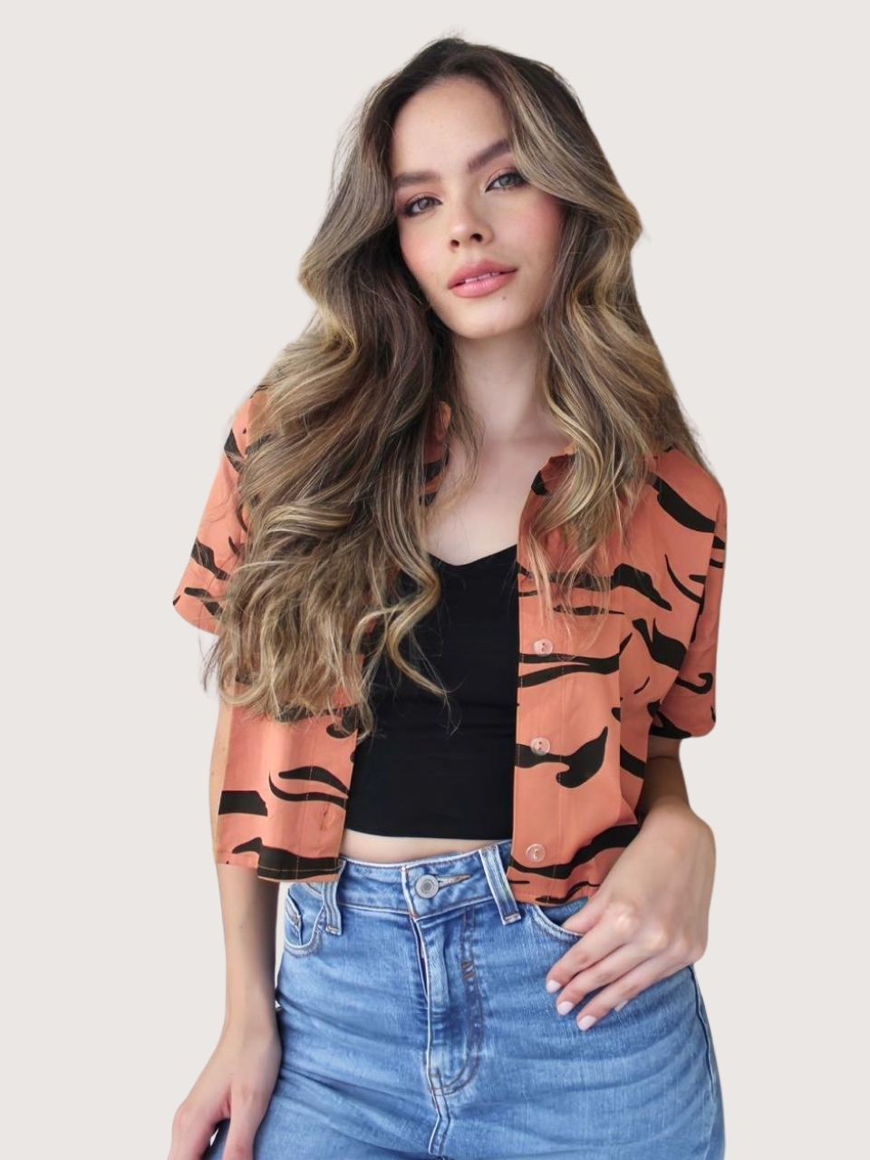 BLUSA CROPPED CAMISERA